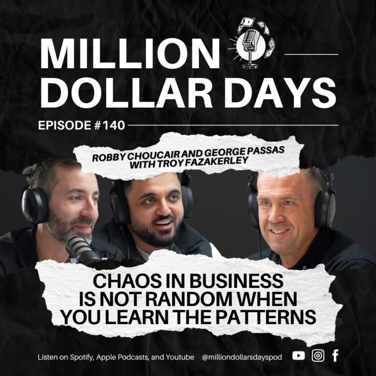 Episode 140 of the Million Dollar Days podcast exploring how learning patterns can turn business chaos into clarity