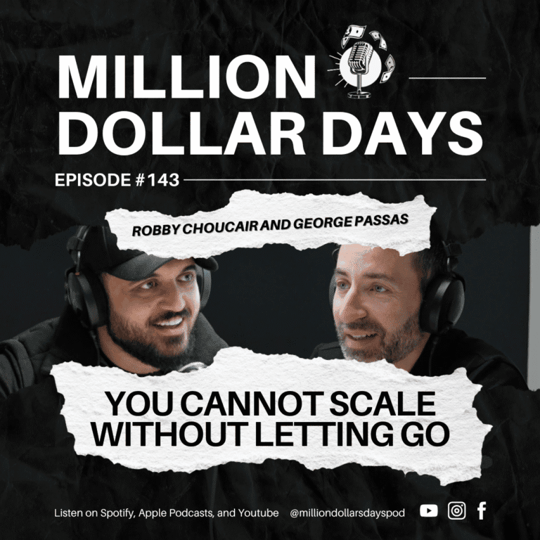You Cannot Scale Without Letting Go 6 Episode 143 cover graphic highlighting how business growth depends on releasing control and trusting a capable team.